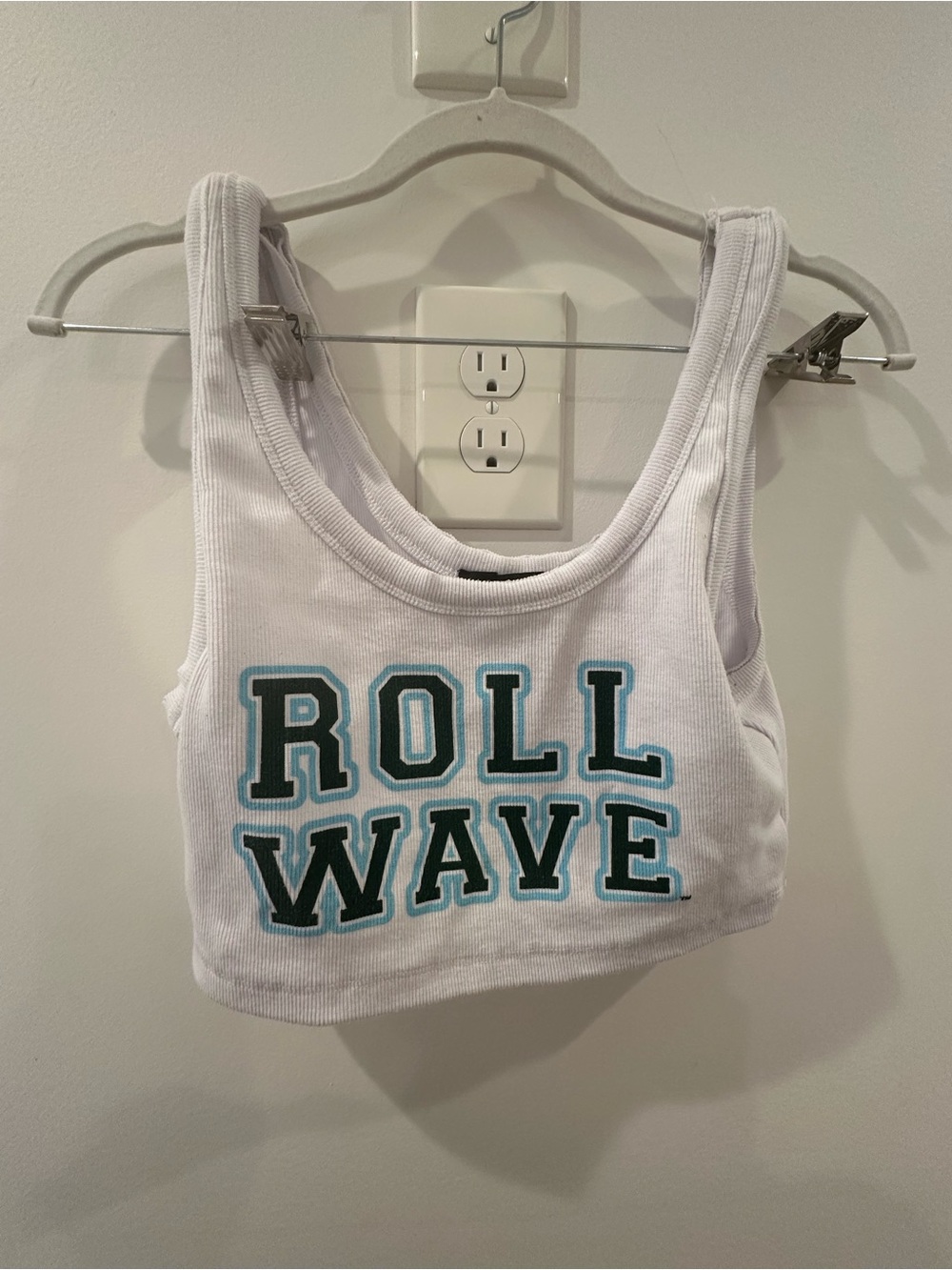 Tulane Ribbed Crop Tank ROLL WAVE